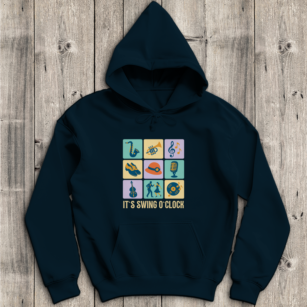 Herren Hoodie – It’s Swing O’Clock
