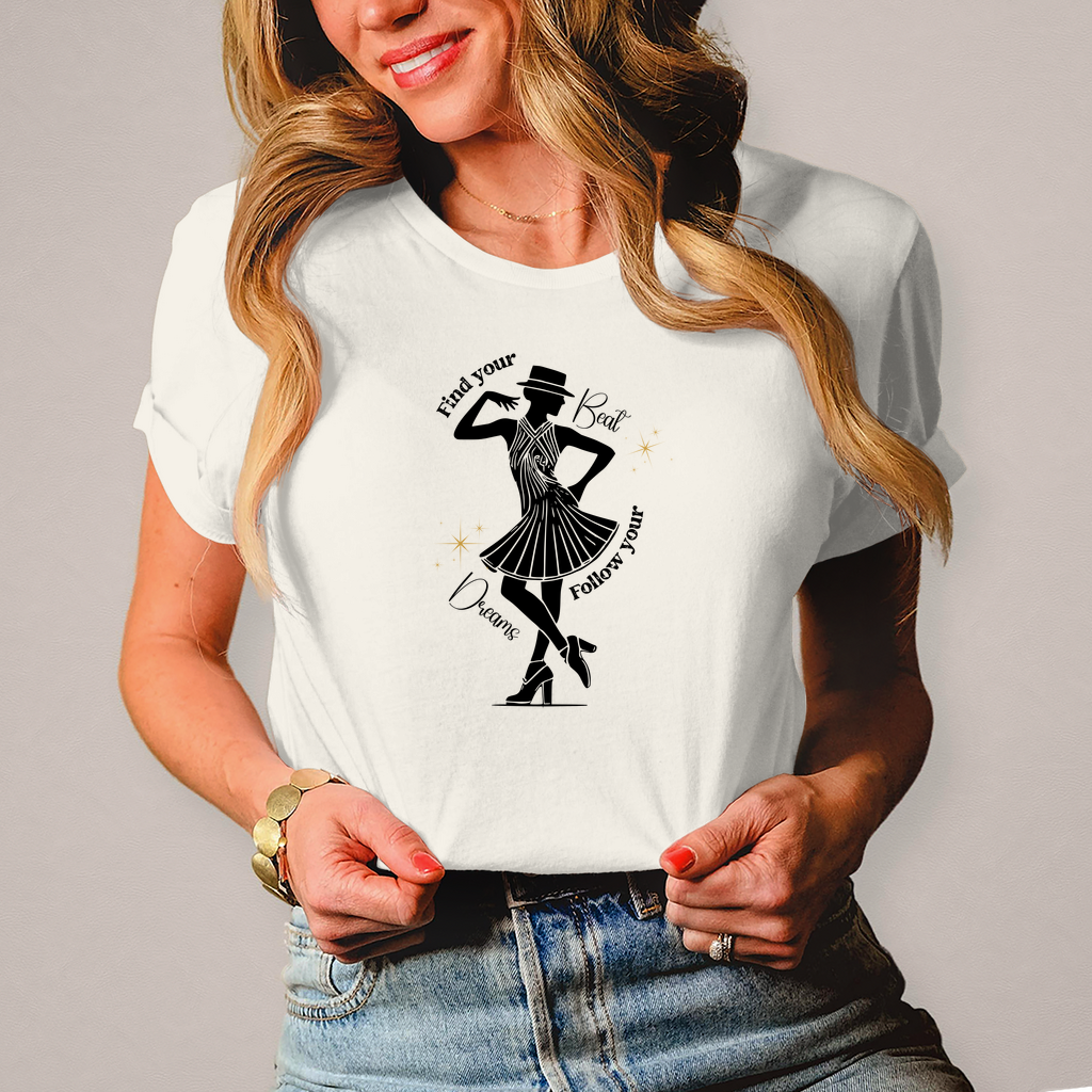 Damen T-Shirt "Find your beat - Follow your dreams"