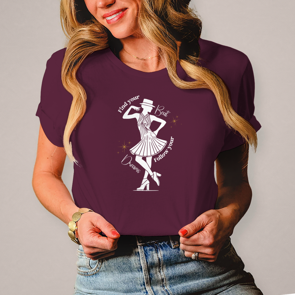 Damen T-Shirt "Find your beat - Follow your dreams"