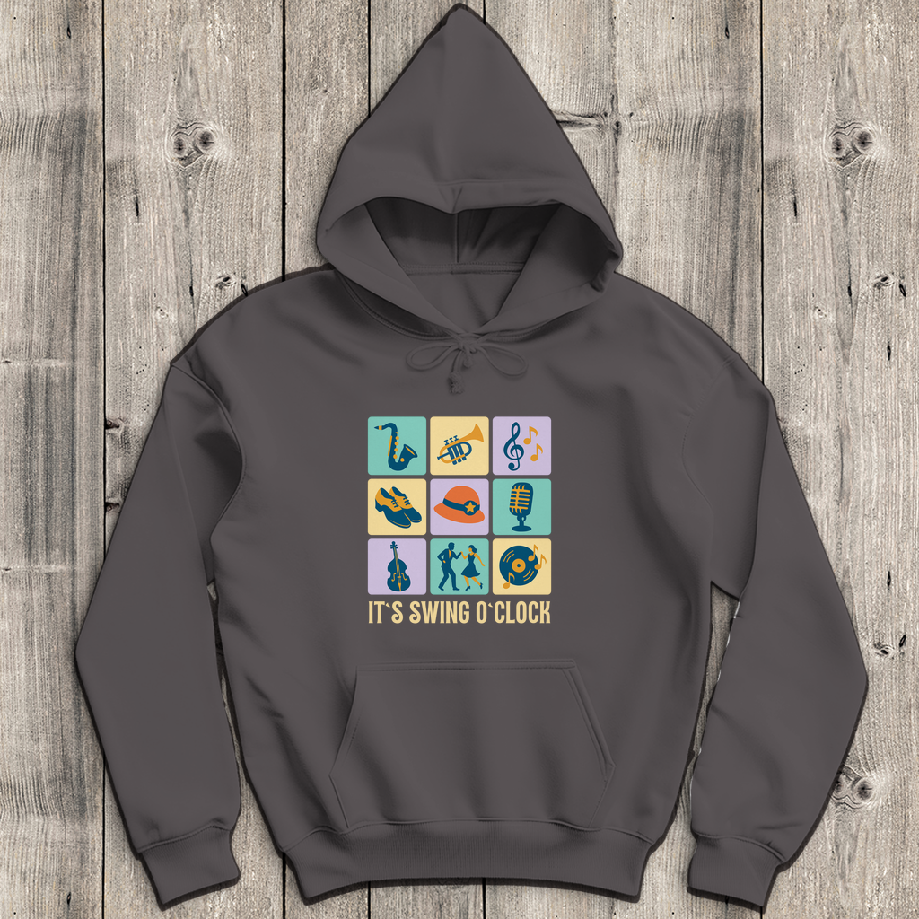 Herren Hoodie – It’s Swing O’Clock
