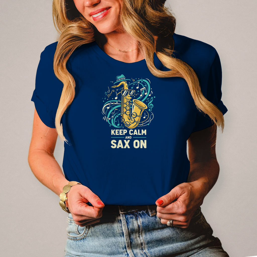 🎷 Keep Calm and Sax On – Damen T-Shirt