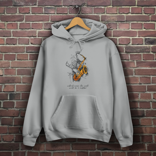 Damen Hoodie „Saxophonist“ – Stil trifft auf Sound