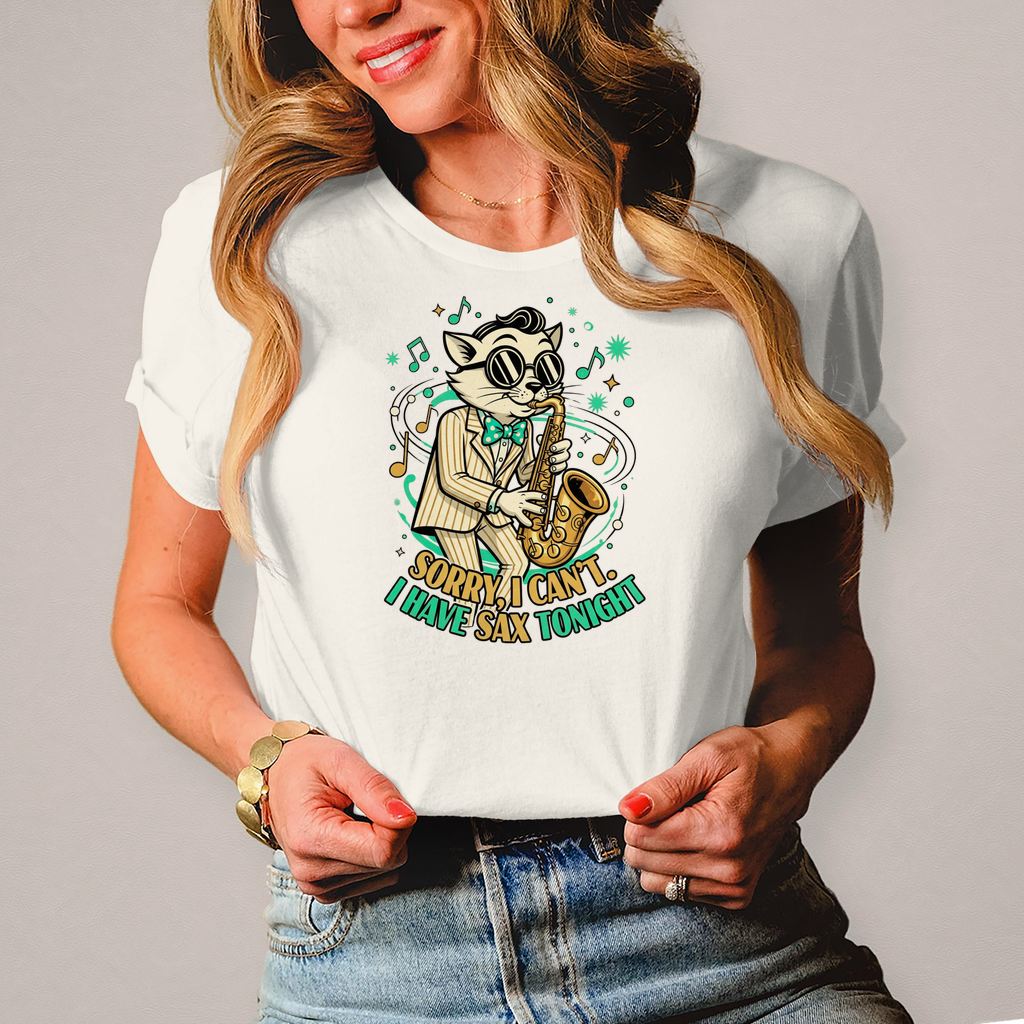 🎷 Sorry, I Can’t – I Have Sax Tonight – Damen T-Shirt