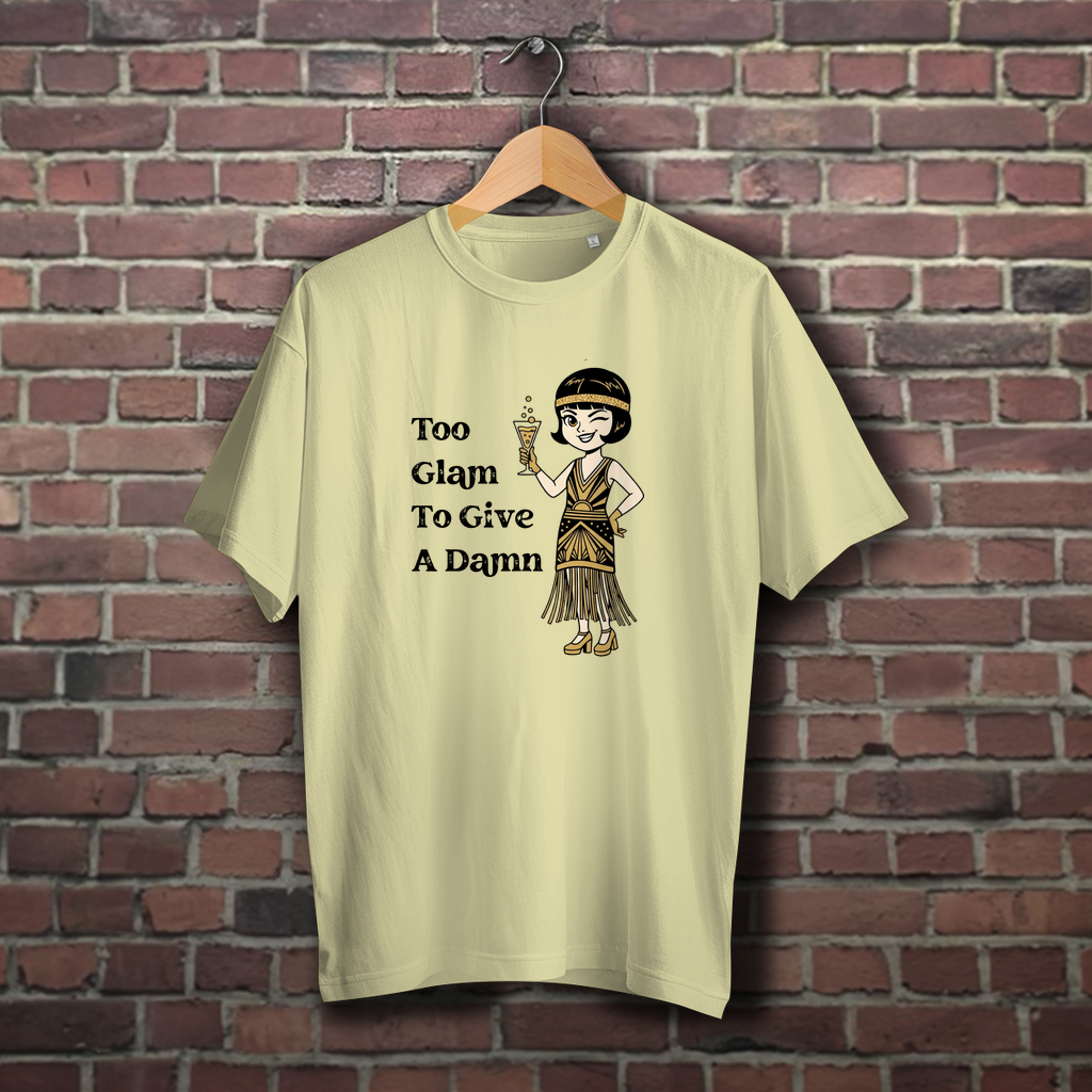 🥂 Too Glam To Give A Damn – Oversize T-Shirt