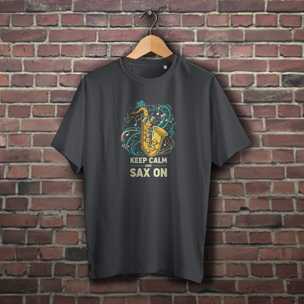 🎷 Keep Calm and Sax On –Oversize T-Shirt