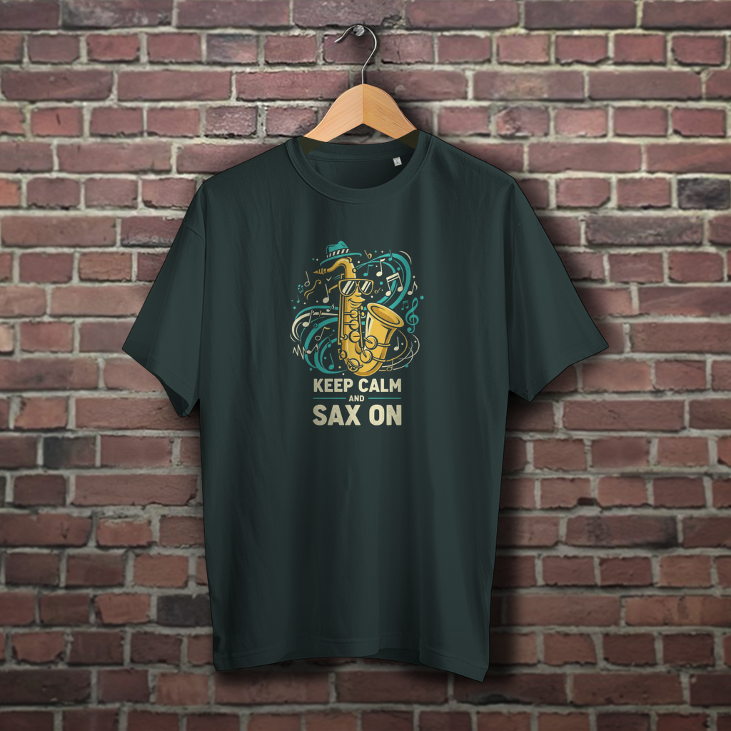 🎷 Keep Calm and Sax On –Oversize T-Shirt