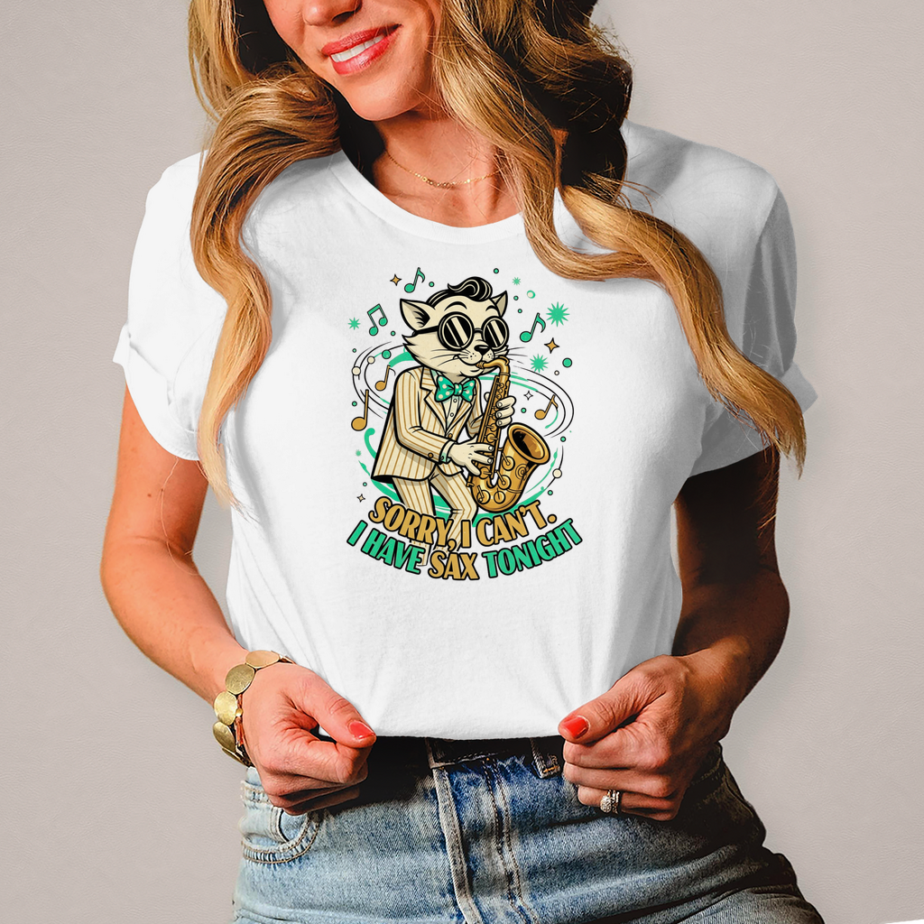 🎷 Sorry, I Can’t – I Have Sax Tonight – Damen T-Shirt