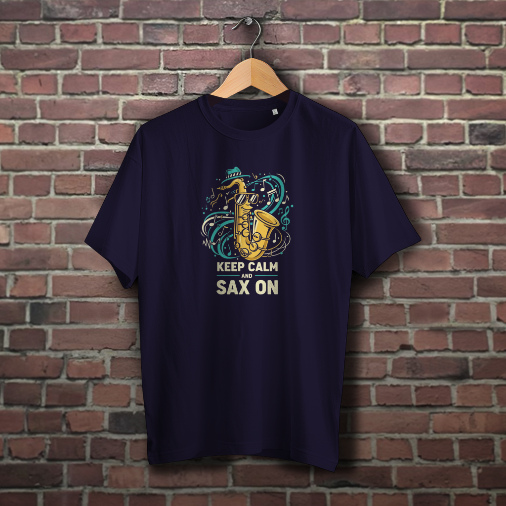 🎷 Keep Calm and Sax On –Oversize T-Shirt