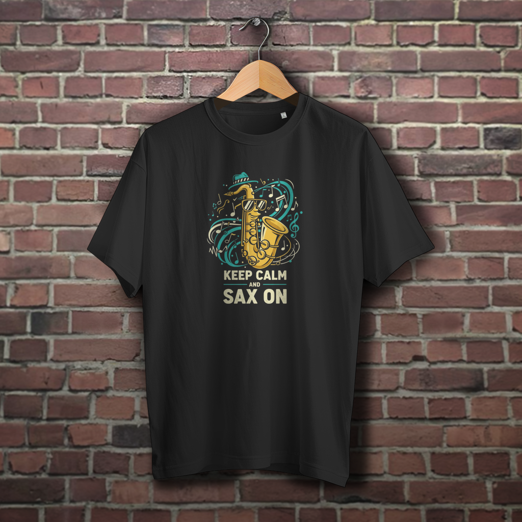 🎷 Keep Calm and Sax On –Oversize T-Shirt