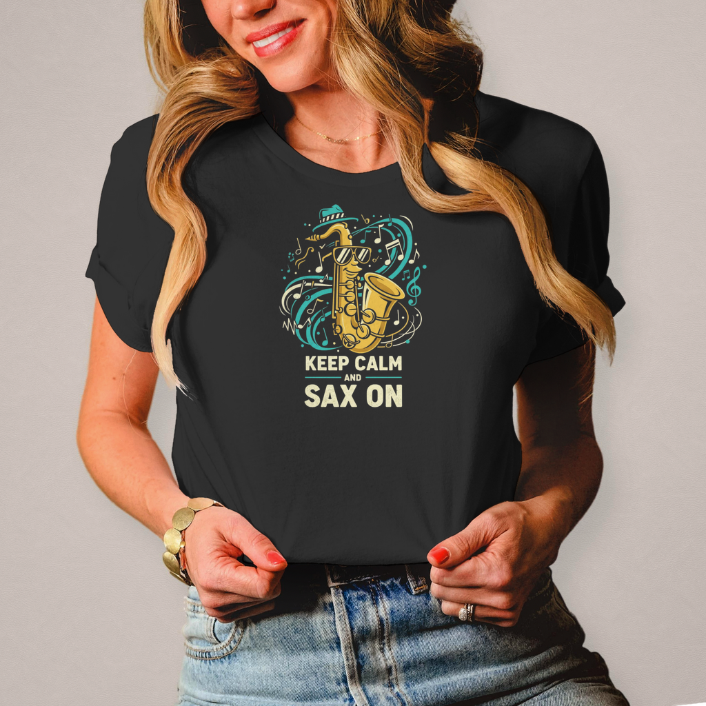 🎷 Keep Calm and Sax On – Damen T-Shirt