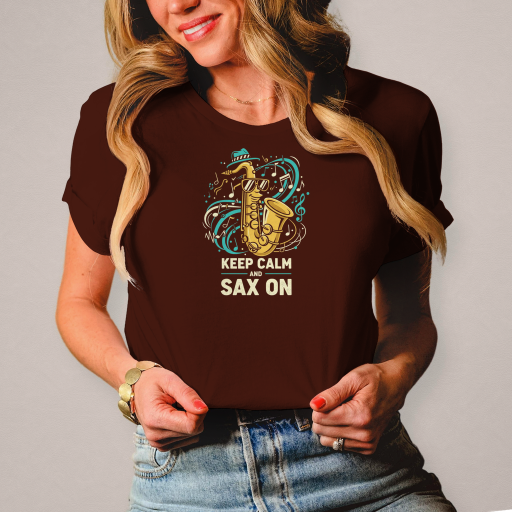 🎷 Keep Calm and Sax On – Damen T-Shirt