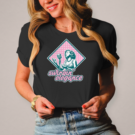 Damen T-Shirt "Swingin' Elegance" – Retro trifft modernen Chic