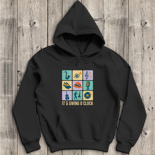 Herren Hoodie – It’s Swing O’Clock