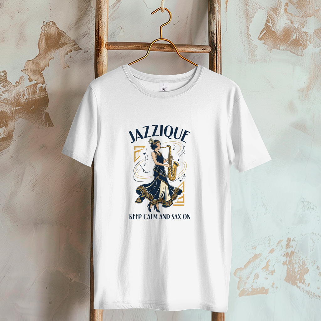 🎷 Keep Calm and Sax On – Damen T-Shirt von Jazzique