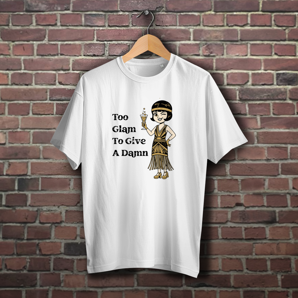 🥂 Too Glam To Give A Damn – Oversize T-Shirt