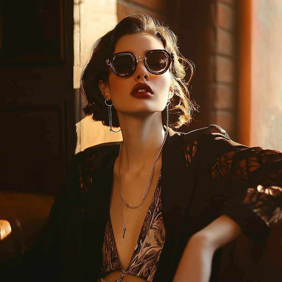 Frau mit Sonnenbrille