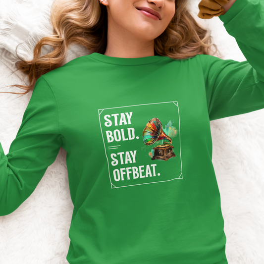 Damen Sweatshirt „Stay Bold. Stay Offbeat.”